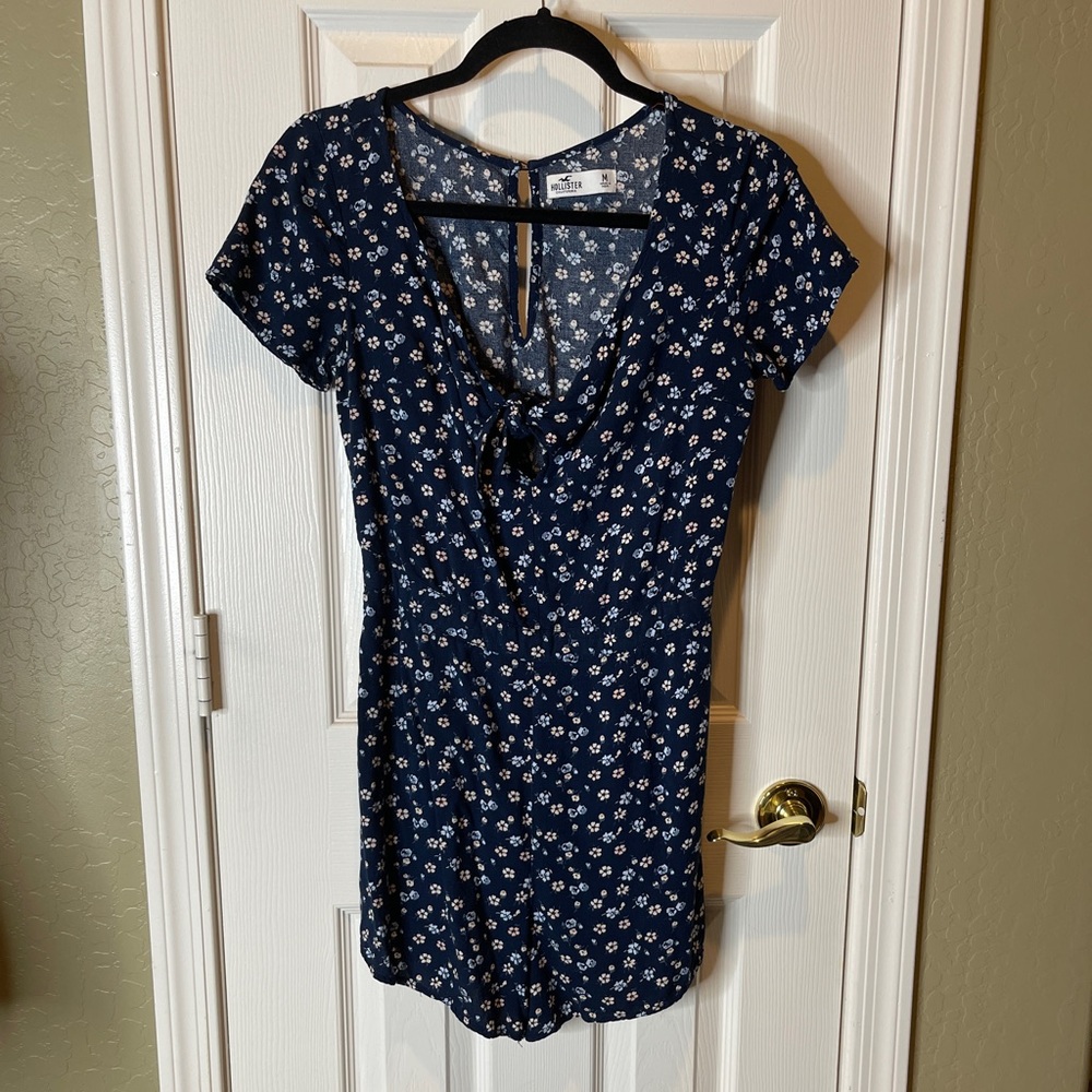 Hollister Blue Floral Romper